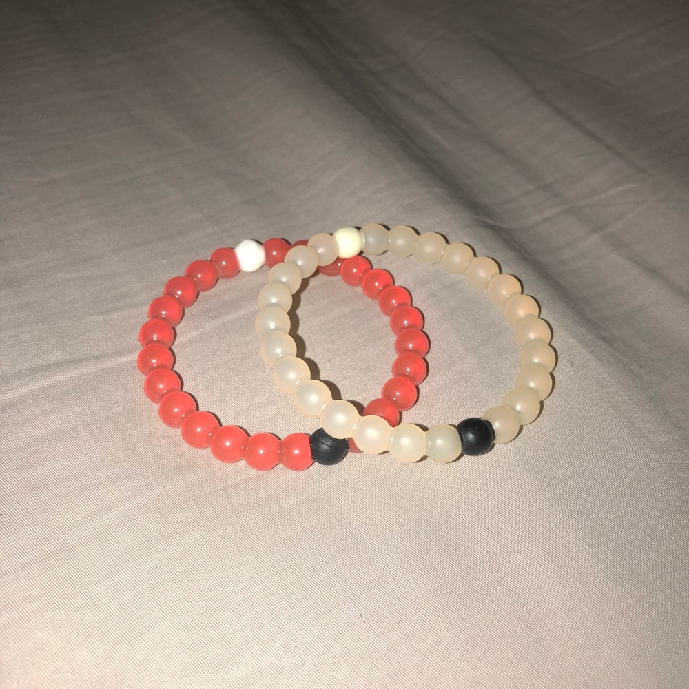 Red and Clear Lokai Bracelets